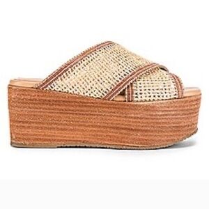 Kaanas Formentera Open Weave Platform Sandals Size 9